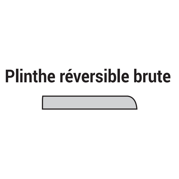 Plinthe réversible MDF hydro - section de 9 MM x 68 MM - longueur 2,4 M