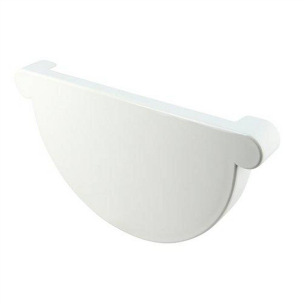 Fond de gouttière demi-ronde Nicoll - Développé 25 cm- Longueur 30 mm - Droite/Gauche - Techtan - Blanc