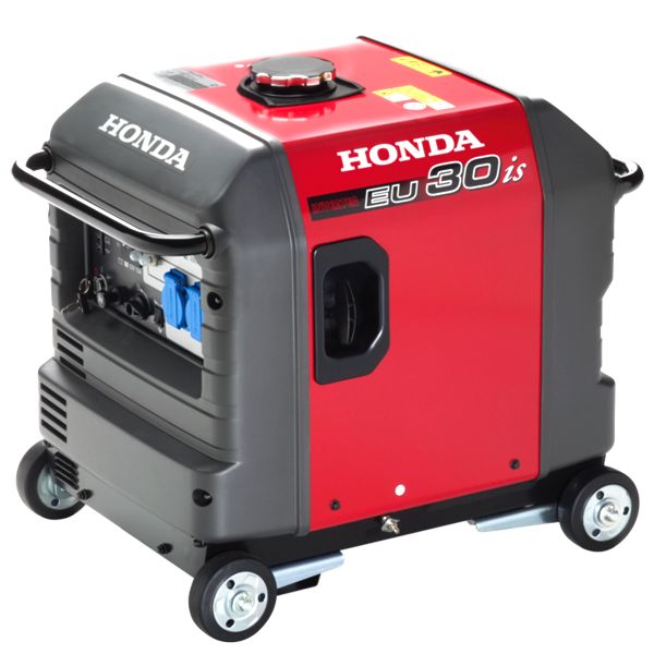 Groupe électrogène Honda EU30 IS 3000 VA INSO Inverter insonorisé à essence démarrage électrique grand réservoir 4 roues de transport