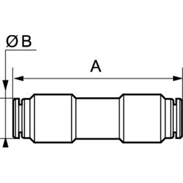 Raccord instantané métallique à union égale - laiton nickelé - pour tube de 14 mm