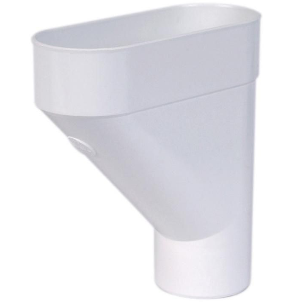 Jambonneau Nicoll JAM80B pour tube de descente de gouttière cylindrique de 80 mm - Techtan - blanc