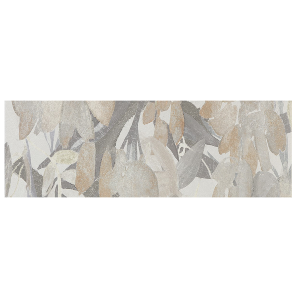Faïence murale décor floral effet béton - Cusset - 20,0 CM x 60,0 CM