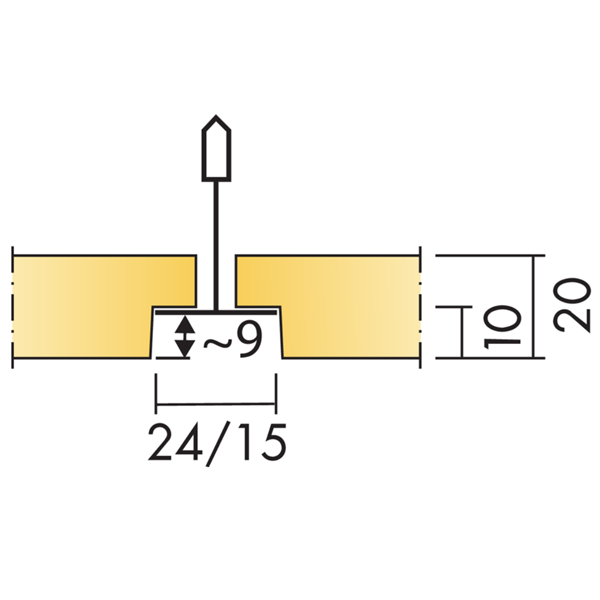 Dalle de plafond suspendu Ecophon Focus E pour ossature T24 - Blanc - 600,0 MM x 600 MM - ép. 20,00 MM