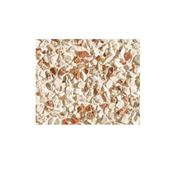 Dalle béton gravillonnée - fond ciment blanc - Rose et blanc - 40 CMx40 CM Ép.38 MM