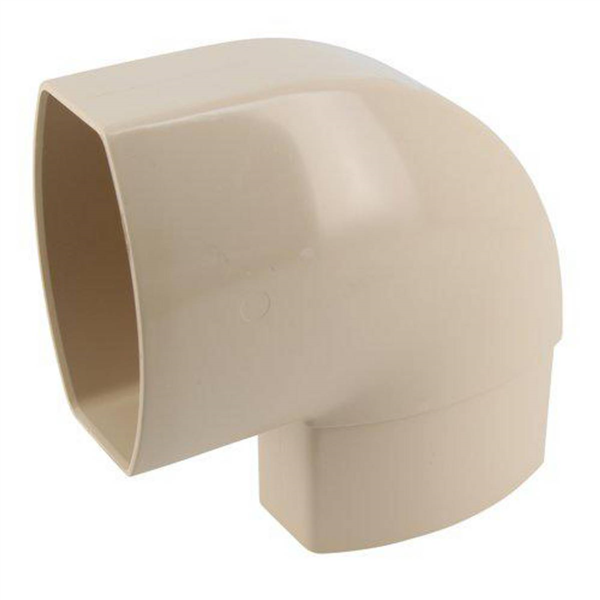 Coude ovoïde Nicoll pour tube de descente 90x56 mm - Angle 90° - Mâle/Femelle - Techtan - Sable