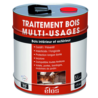 Traitement bois Elos multi-usages incolore pour toiture et combles 5 litres
