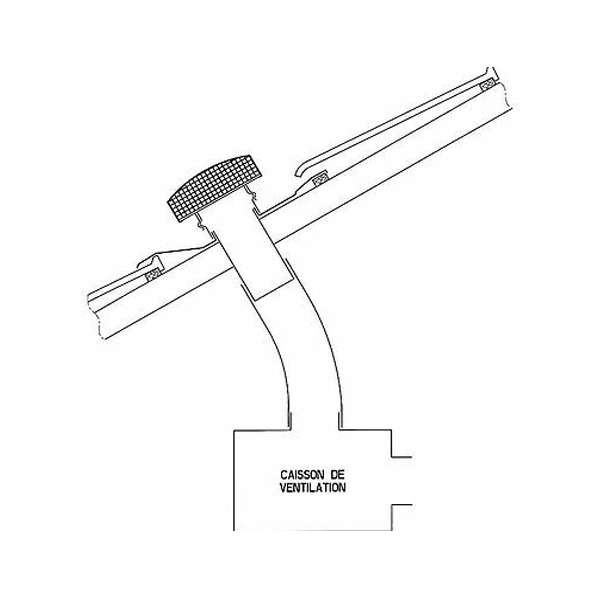 Chapeau de ventilation toiture pour tuile ou ardoise - Diamètre 125 mm - Couleur tuile