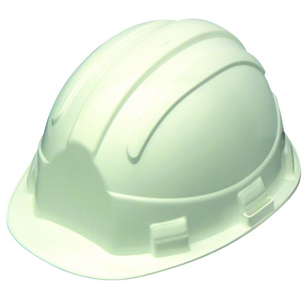 Casque chantier réglable Opale blanc avec garniture frontale - 6 points d'ancrage Taliaplast