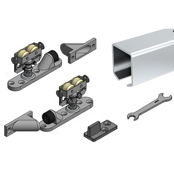 Ensemble SUPCAD185-1 Mantion avec rail de 1.85 m et garniture pour porte de 60 kg