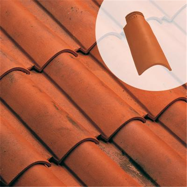 Demi-tuile en terre cuite - Oméga 10 Edilians - Rouge nuancé