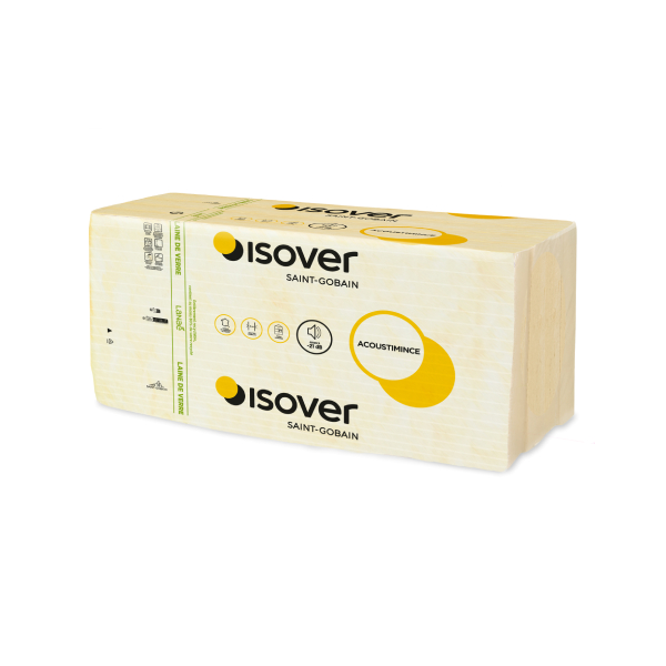 Panneau isolant acoustique Acoustimince - 135 x 60 cm - R = 0,85 m².k/w - ép. 30 mm - Pour murs et plafonds