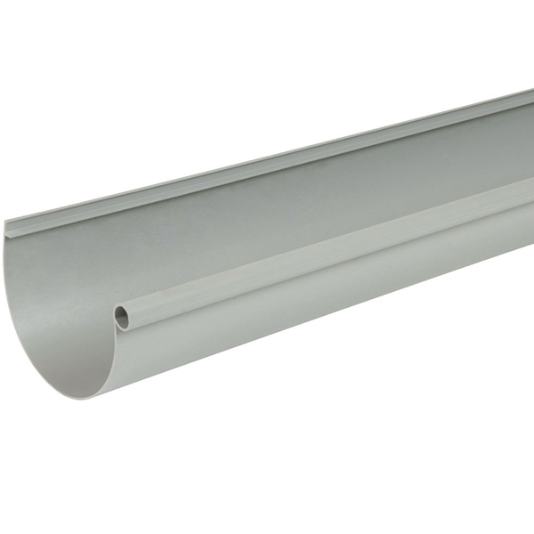 Gouttière demi-ronde Nicoll LG25 en Techtan Gris - développé de 250 mm - longueur 4 M