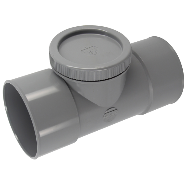 Raccord Té de visite avec bouchon Femelle/Femelle - diamètre 100 mm