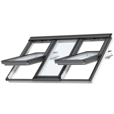 Fenêtre de toit Velux GGLS 3en1 - Rotation manuelle - Vitrage confort - WhiteFinish - 188,0 CM x 118,0 CM