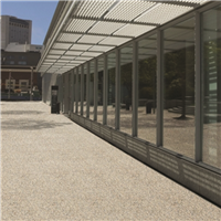 Dalle béton gravillonnée - fond ciment blanc - Jaune et blanc - 40 cmx40 cm Ép.38 mm