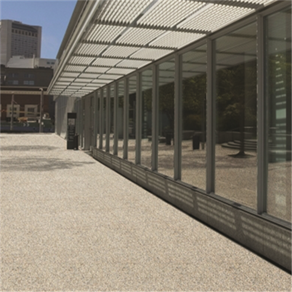 Dalle béton gravillonnée - fond ciment gris - Beige - 40 CMx40 CM Ép.38 MM