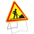 Panneau avertissement triangulaire pour routes normales - Danger chantier - AK5 - Classe T1