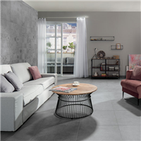 Carrelage intérieur effet béton ciré en grès cérame émaillé - Betonico - 80,0 cm x 80,0 cm - ép. 10,00 mm - Gris