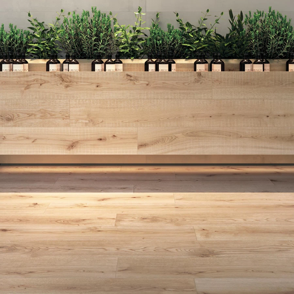 Carrelage intérieur en grès cérame rectifié effet bois Exence - 120,0 CM x 20,0 CM - ép. 9,00 MM - Vanilla