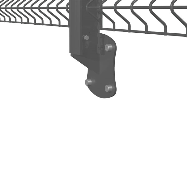 Poteau Profix pour grillage rigide - inviolable et sans accessoire - Gris RAL7016 - Hauteur 1,30 m