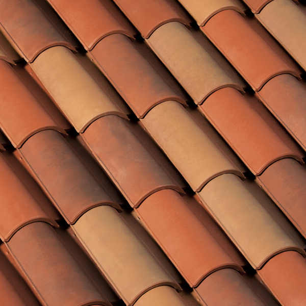 Double tuile Galléane 12 - grand moule fort galbe terre cuite - Cuivre