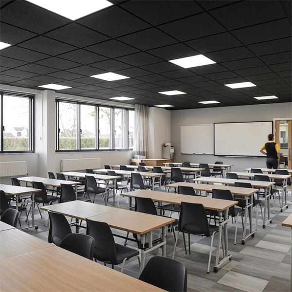 Dalle plafond acoustique Noir Tonga dB 41 A - Bords droits - 600,0 mm x 600,0 mm - ép. 38 mm