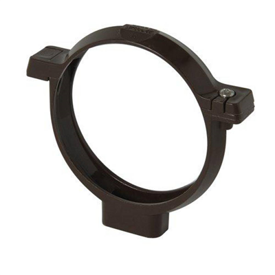 Collier à bride Nicoll pour tube de descente cylindrique - Diamètre 80 mm - PVC - Marron