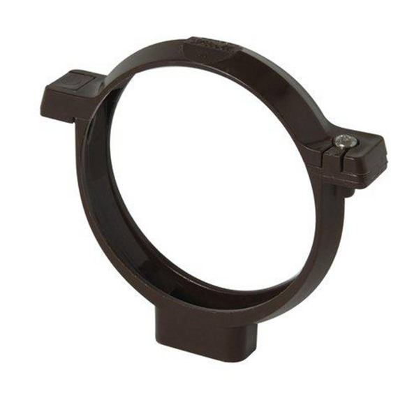 Collier à bride Nicoll pour tube de descente cylindrique - Diamètre 80 mm - PVC - Marron