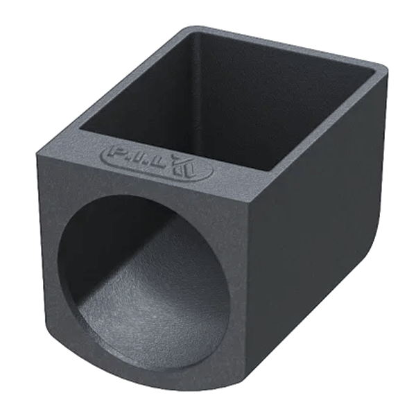 Sabot de gargouille en fonte 185 x 128 mm - hauteur 126 mm - Sortie ∅ 104 mm