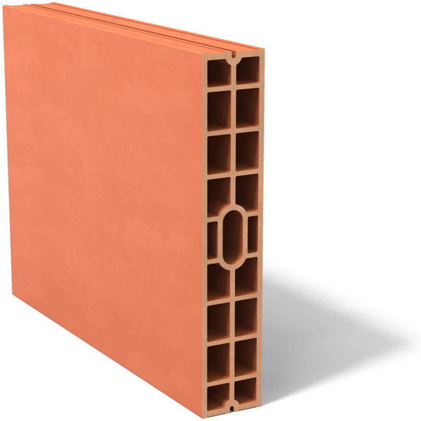Brique de cloison Biobric Carrobric - R = 0,33 m².K/W - 666 MM x 500 MM - ép. 96,0 MM