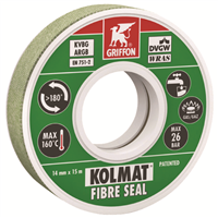 KOLMAT FIBRE SEAL BANDE D'ÉTANCHÉITÉ POUR LES RACCORDS FILETÉS. 12 MM X 15 M