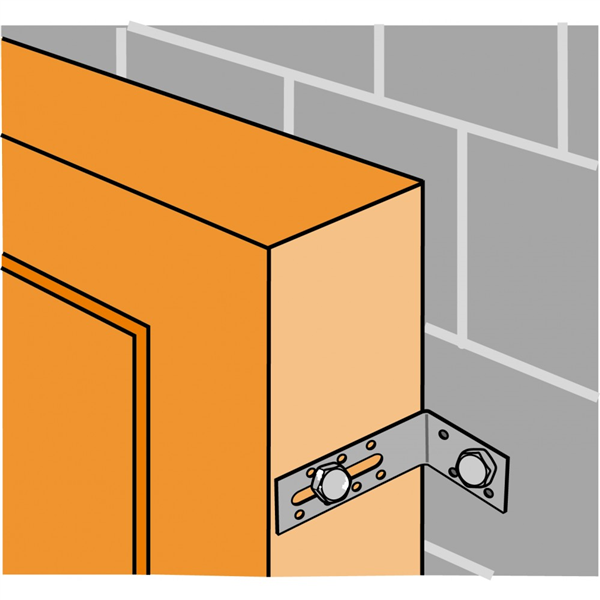 Équerre d'assemblage 40x50x30 mm épaisseur 2 mm