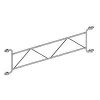 Garde-corps fixe en acier galvanisé Altrad J00072 pour échafaudage VITO 49 - longueur 3 mètres