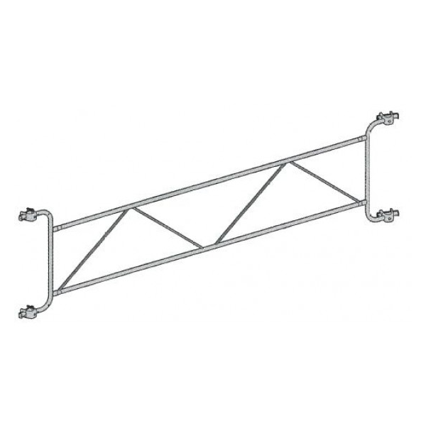 Garde-corps fixe en acier galvanisé Altrad J00072 pour échafaudage VITO 49 - longueur 3 mètres