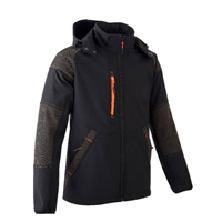 Veste imperméable et respirante Softshell Coverguard Yuki II noire et orange - taille XL