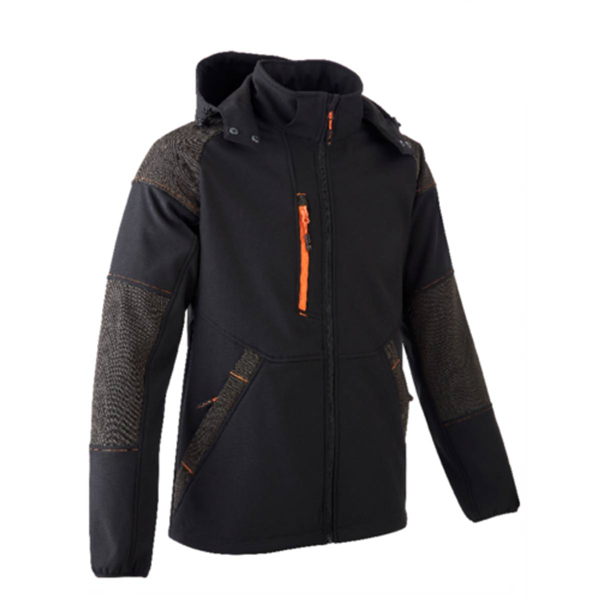 Veste imperméable et respirante Softshell Coverguard Yuki II noire et orange - taille L