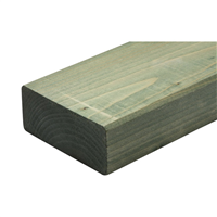 Bois d'ossature en sapin classe C24 raboté et chanfreiné - traité classe 3 vert - 120 MM x 45 MM - longueur 6,00 M