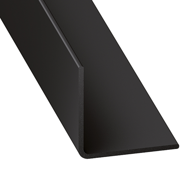 Cornière d'angle égale PVC noir - 20 x 20 mm - longueur 2 mètres CQFD 2003-70550