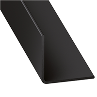 Cornière d'angle égale PVC noir - 20 x 20 mm - longueur 2 mètres