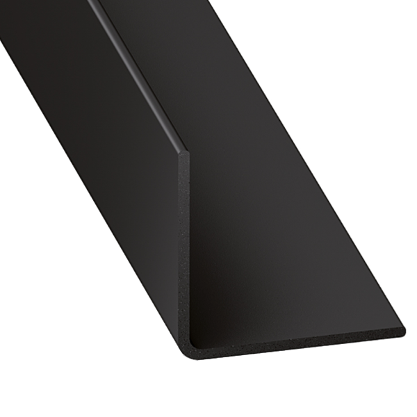Cornière d'angle égale PVC noir - 20 x 20 mm - longueur 2 mètres