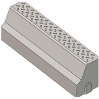 Bordure standard quai de bus en béton brut
