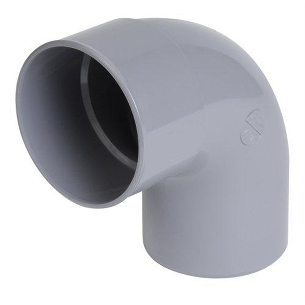 Coude PVC à coller Mâle - Femelle 87° Diamètre 63 mm
