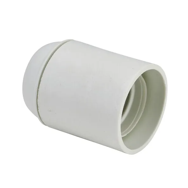 Douille à vis pour luminaire Chemise lisse Raccord 10 mm Culot E27 Blanc