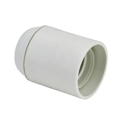 Douille à vis pour luminaire - Chemise lisse - Raccord de 10 mm - Culot E27 - Blanc