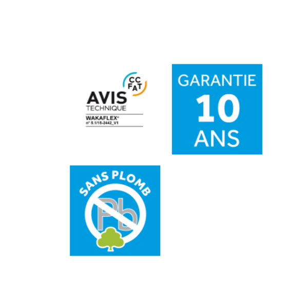 Auto-adhésif Wakaflex - Abergement toiture cheminée - Ardoise - Rouleau 28 cm x 5 m