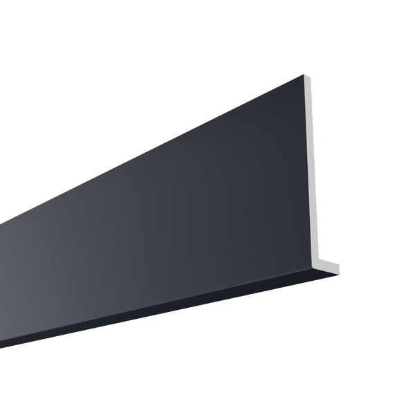 Planche de rive PVC Rivecel L9 à profil carré - Anthracite - Haut. 175,00 MM - ép. 9,00 MM - Long. 5,00 M
