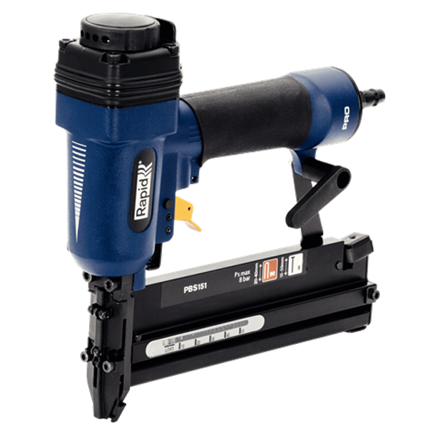 Agrafeuse cloueuse pneumatique - Pro PBS 151 Rapid - en coffret avec 200 agrafes et 200 clous