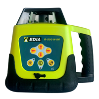 Laser rotatif rouge Edia R500H-IM avec inclinaison manuelle sur 2 axes - batterie ou piles - portée 500 m