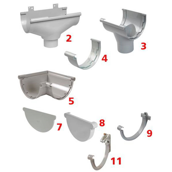 Angle de gouttière Nicoll - Demi-rond de 33 - Angle 135° - Largeur 182 - Techtan - Sable