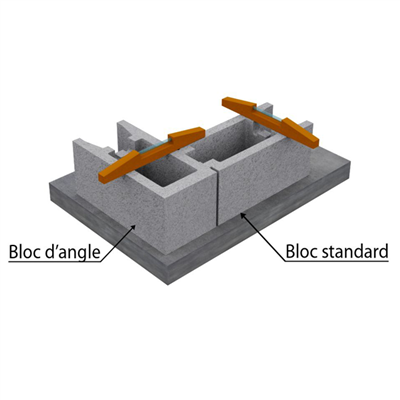 Bloc béton de coffrage calibré Stepoc - B60 - 500 MM x 150 MM x 200 MM